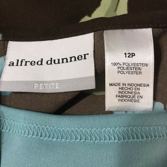 ALFRED DUNNER. Floral Open Front Tie Top with Attached Tank. Size 12P.     B16 - Picture 6 of 6